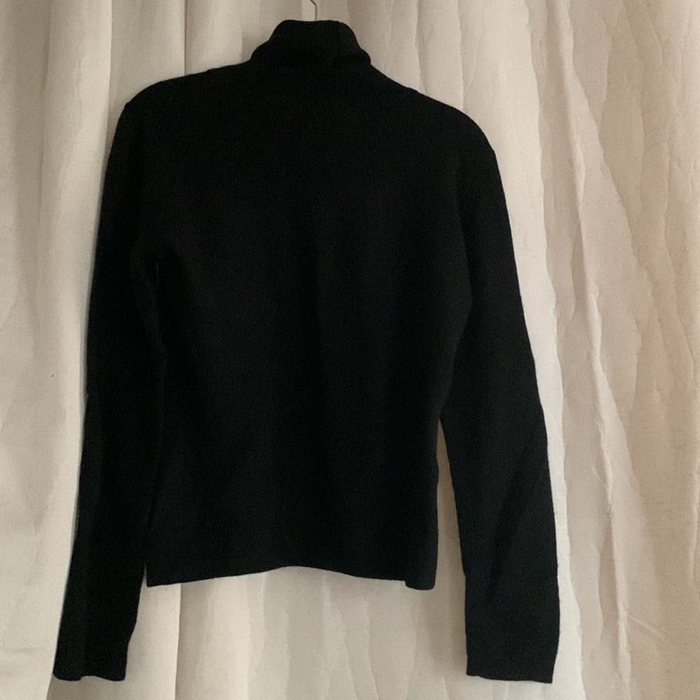 Hugo Buscati Collection Black Turtleneck Cashmere Sweater S - Picture 7 of 11